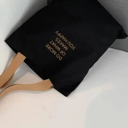 Trendy Canvas Tote Bag High Capacity Eco Reusable Bag Shopper Bags Girl Power Shoulder Strap Underarm Bags for Ladies