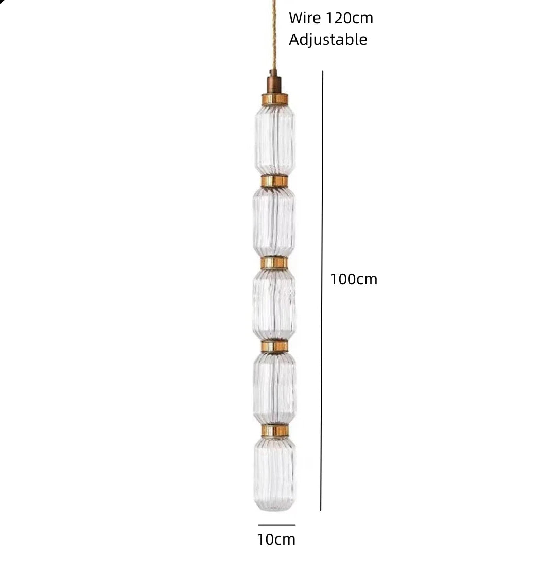 Modern Pagoda Home Design Glass Led Pendant Lights for Living Dining Table Room Apartment Bar Counter Simple Lusters Luminaires