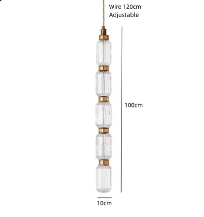 Modern Pagoda Home Design Glass Led Pendant Lights for Living Dining Table Room Apartment Bar Counter Simple Lusters Luminaires