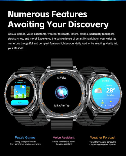 New 2026 TWS 2-in-1 Wireless Headset Smart Watch 7 Ultra AMOLED HD Screen Smartwatch with Earbuds Bluetooth Call Sports Watches