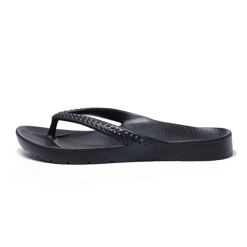 Asgard Summer Flip Flops Comfort Non-slip Flat Rubber Sandals With Stretchable Strap Unisex Cozy Casual  Beach Vacation Slippers