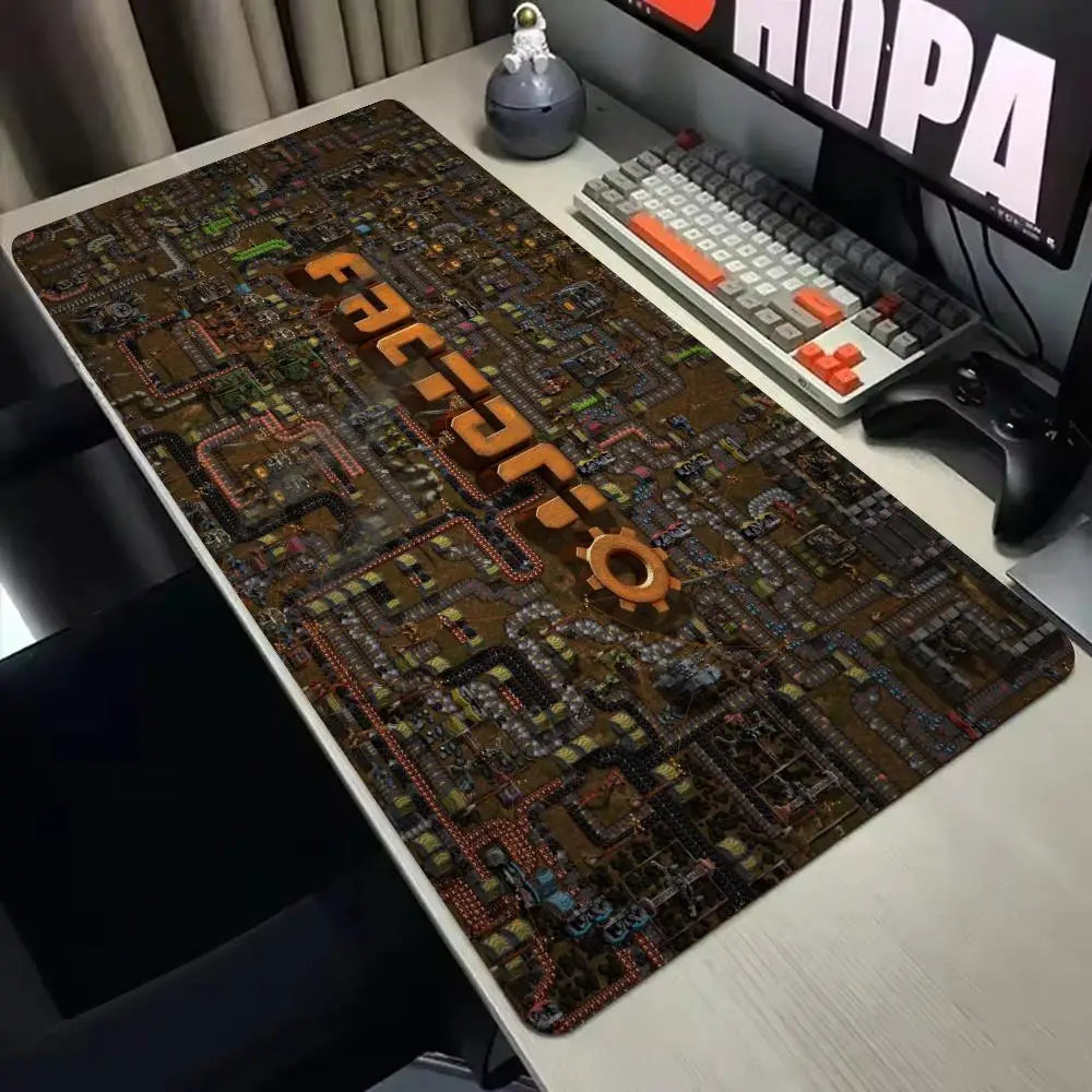Factorio Mouse Pad Popular Large Gamer XXL KeyboardMat Oni MouseMat 900X400MM Rubber Desk Mat Gaming Mousepad