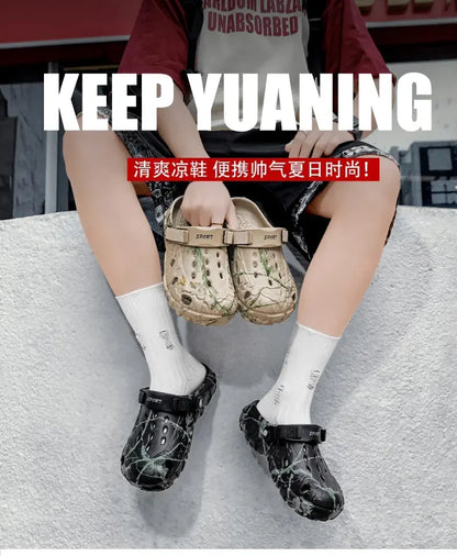 Summer Men Slippers Camouflage Platform Outdoor Clogs Shoe Women Beach Sandals Male Soft EVA Indoor Home Slides Big Size 46 47