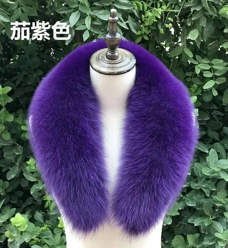 Real Fox Fur Collar for Women Coat Jacket Female Wraps Winter Warm Fur Scarf Extra Large Size Neck Warmer Fur Shawls Scarves