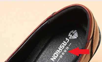 Genuine Leather Ballet Flats Shoes Women Vintage Luxury High Quality Loafers Women's Moccasins Casual Elegant Ladies Wide Shoes