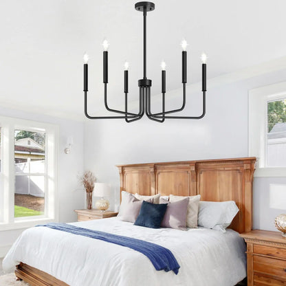Retro Loft Candle Chandeliers Light Simple Iron Chandelier Pendant Lights for Living Room Dining Room Suspension Lamp AC110-260V