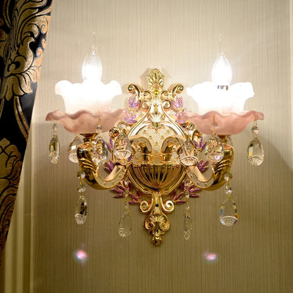 Zinc Alloy Crystal Chandelier Modern Living Room Decoration  Lighting European Restaurant Bedroom Candle  Lamps