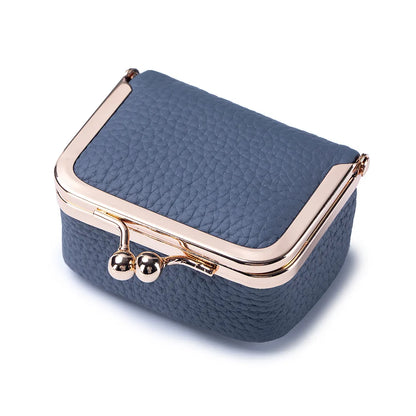 Women Wallets Small Genuine Leather Jewelry Bag Mini Headphone Bag Ring Necklace Earring Accessory Box Storage Bag Coin Purse