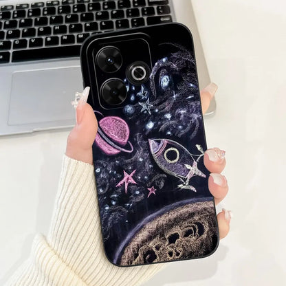 Casing For Redmi 13 Case 13 5G Cute Cat Fashion Luxury Flowers Silicone Shockproof Back Cover For Redmi 13 5G Phone Case Bumper