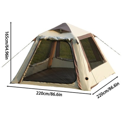 PAKICETUS Luxury Inflatable Camping Tent with Roof Window Easy Setup Portable Tent with Carry Bag for 4-12 People Outdoor Glamping Family Weekend Gatherings