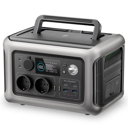 ALLPOWERS R600 Portable Power Station 600W 299Wh LiFePO4 Solar Generator with 2x600W (1200W Surge) AC Outlet for Camping RV Home