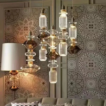 Modern Pagoda Home Design Glass Led Pendant Lights for Living Dining Table Room Apartment Bar Counter Simple Lusters Luminaires