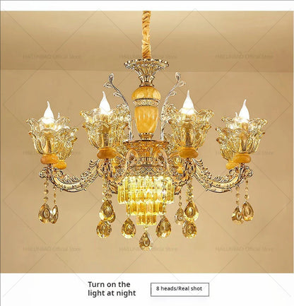 Postmodern Chandelier Living Room Lights European Dining Room Bedroom Home Master Luxury Atmospheric Lamps Villa Crystal Lamps