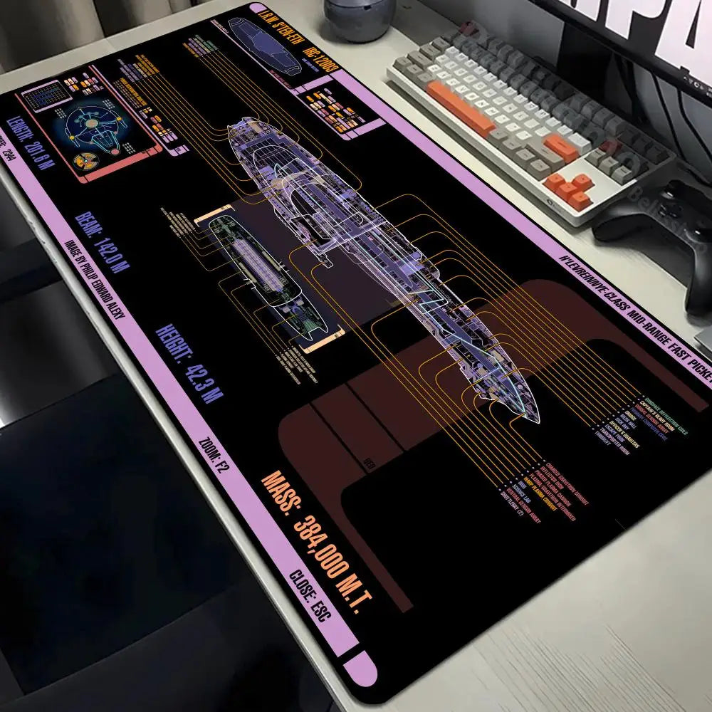 Large Gaming Pad XXL 1200x600 Computer Gamer Star Trek Mouse Pad Cartoon Keyboard Mouse Mat Desk Mouse Pad for PC Desk Pad