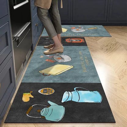 VIKAMA Kitchen Floor Mat Living Room And Bedroom Entrance Door Mat Home Decoration Laundry Room Corridor Long Small Carpet