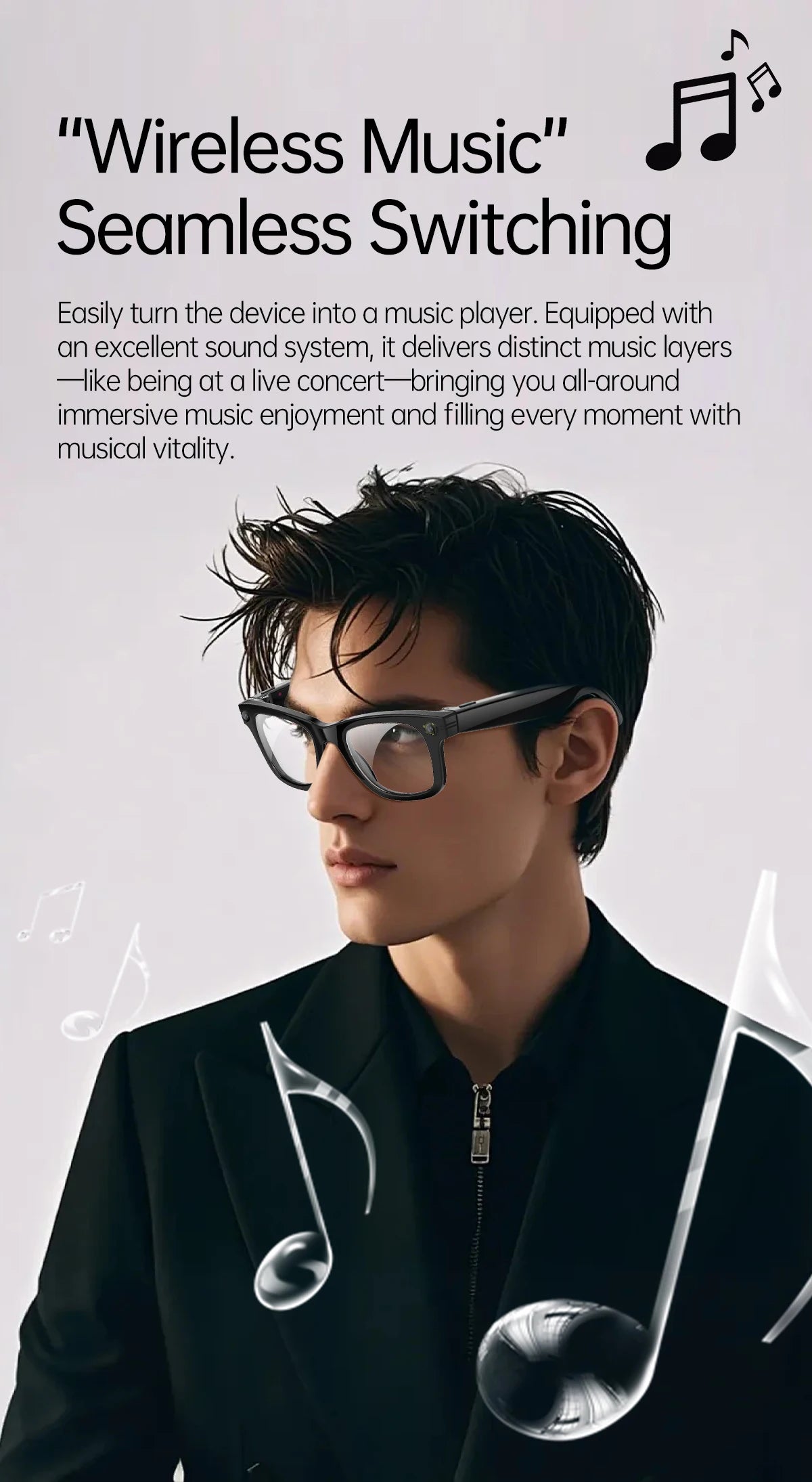 AI Smart Glasses with 8MP Camera Video Recording 100+ Languages Translation Sunglasses Bluetooth Call Music Play Men Women 2026
