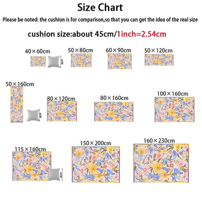 VIKAMA Carpet for Living Room Colorful Large Area Cartoon Bedroom Bedside Plush Rugs Cute IG Sofa Coffee Table Floor Mats