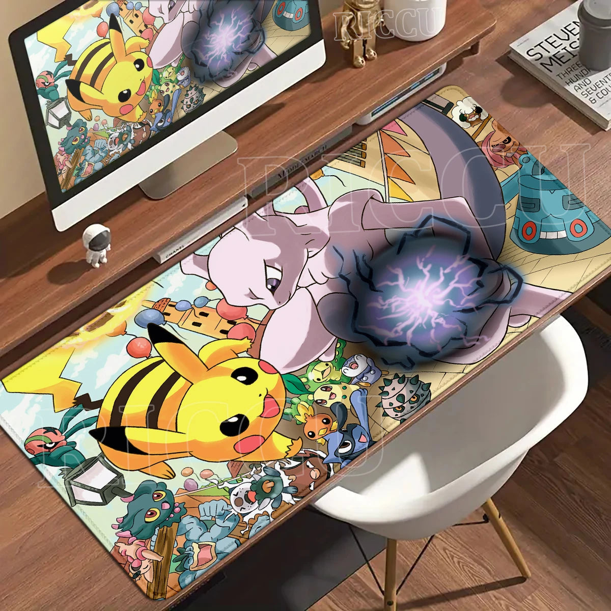 Gaming Mouse Pad Large Rubber Keyboard Desk Mat Anti-slip Gamer Playmat Laptop PC Accessories Carpet Mewtwo P-Pokemon Mousepad