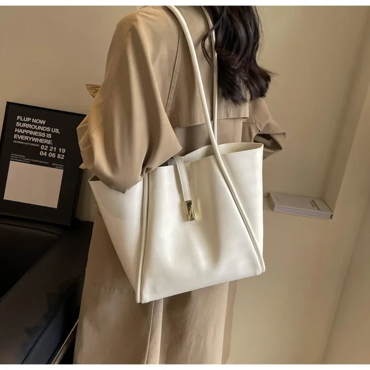 Branded Designer Shoulder Tote Bags For Women Soft PU Leather 2-IN-1 Big Capacity Shopper Tote Set 2025 Luxury Designer Handbags