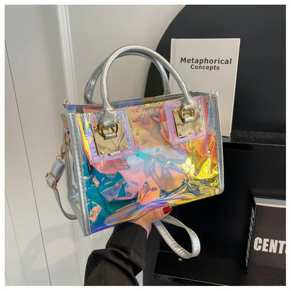 Fashionable Plastic Dazzling Colors Casual Crossbody Bags for Women Ladies Luxury Designer Tote Handbags Travel Shoulder Bag Sac