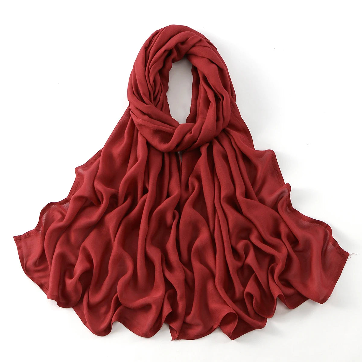 Fashion Muslim Hijab For Women Cotton Rayon Modal Hijab Scarf Solid Color Headscarf Wraps Islamic Headband Turban Veils 185*75CM