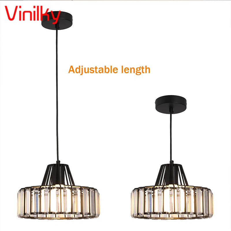 Crystal Pendant Lights Indoor Bedroom Ceiling Chandeliers Lamps Nordic Loft Loby Hanging Light Fixture Hotel Hall Decor Led Lamp