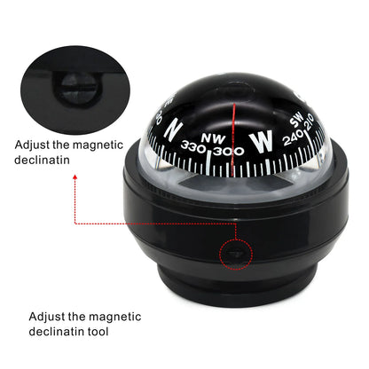 Outdoor Sea Marine Military Electronic Boat Ship Vehicle Car Compass Navigation Positioning High Precision LED Night Light