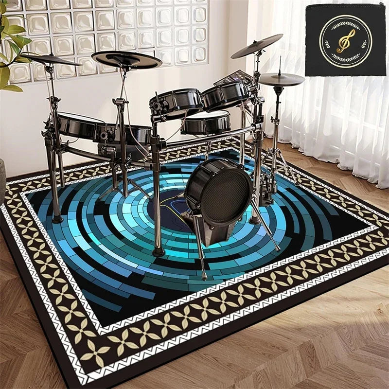 Vintage Sound Absorbing Stage Carpet Mat Rugs for Soundproofing Bass Drums Snare Electronic Jazz Musical Floo