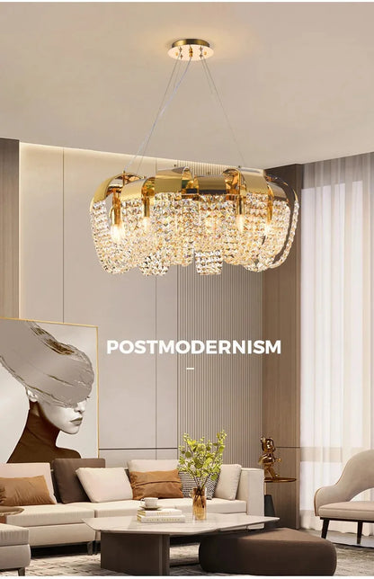 2025 New Home DecorationPendant Lights Luxury Crystal Living Room Chandelier Bedroom Pendant Lamp Ceiling Light  Indoor Lighting