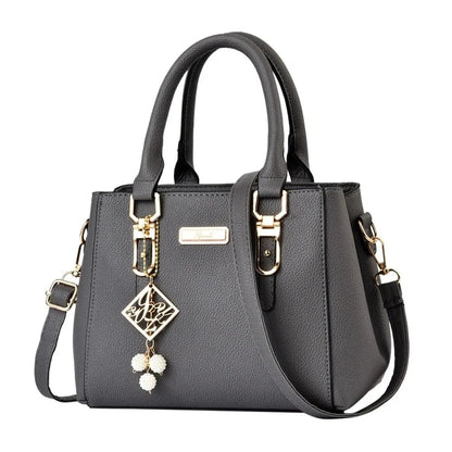 Trendy Leather Handbags Women Girls Shoulder Bag Large Capacity Open Pocket Messenger Bag High Quality Shopping Bag
