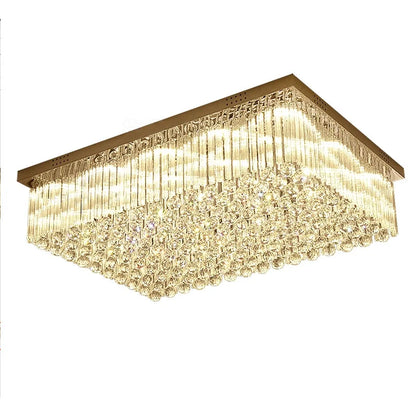 K9 Crystal Ceiling Lights LED Modern Lamps Luxury Chandelier Living Room Dining Bedroom Rectangle LED Lighting Hotel Mall Shop