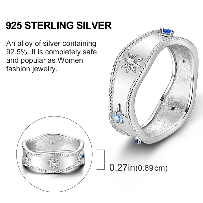 2026 New 925 Sterling Silver Rings Zircon Sparkling CZ Rings Rings For Women Original Wedding Fine Jewelry Accessories Gifts