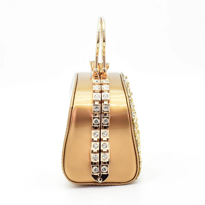 Italian Shoes and Bags Matching Set with Rhinestone Nigerian Women Shoes and Bag Set with Appliques Full Crystal for Dress