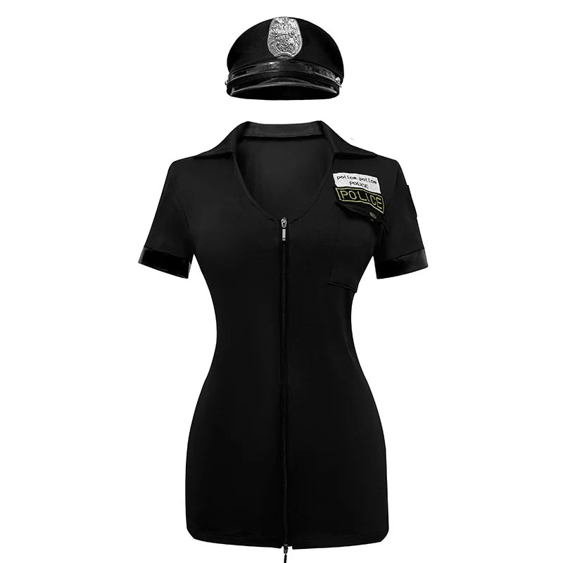 Halloween Sexy Police Officer Costume Cosplay Uniform Party Outfit  Femmes Role Play Fancy Dress Game Holiday Outfits Clothes