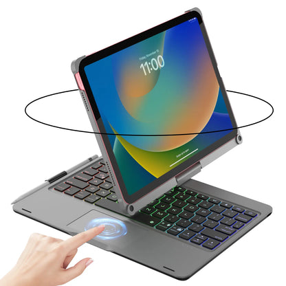 Backlit Keyboard Case with Trackpad & 360° Swivel for iPad 10th/11th Gen (A16), iPad Air 4th/5th Gen, and iPad Pro 11 (All Model