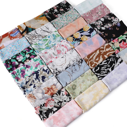 66 Colors Pearl Chiffon Printed Hijab Scarf New Fresh Small Floral Polka Dot Sunscreen Silk Scarf Shawl Turbans for Women Hijabs
