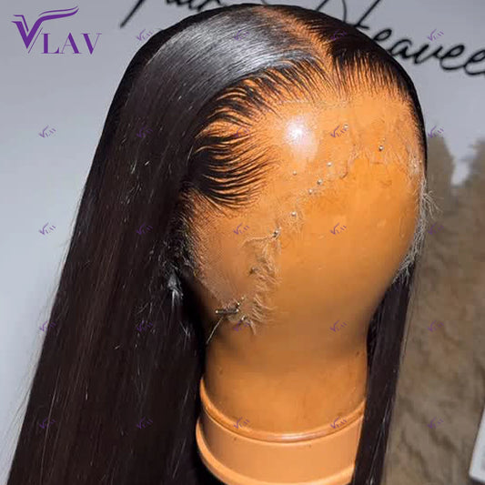 Lagos Hairline 13x6/360 HD Lace Frontal Wig Preplucked Silky Straight 100% Human Hair Glueless Wigs Wear And Go 400 Density  Wig