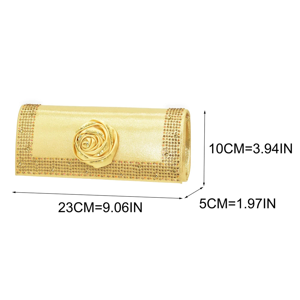 Luxury Italian Shoes and Bag Set for Women Pointed Toe High Heels Party Dress Female Pumps Decorated with Handmade Flowers
