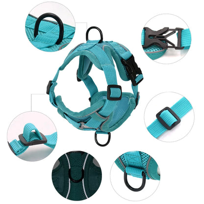 Adjustable Dog Harness Leash Set for Small Medium Dogs Cats Reflective Chest Strap Pets Harnesses Vest Outdoor Puppy Supplies