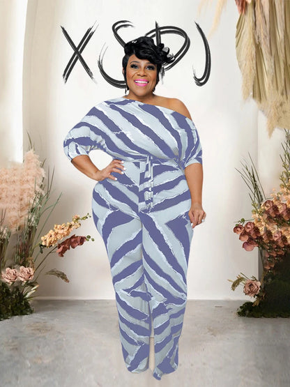 Women Jumpsuit Long Elegant Off Shoulder Sexy Female Jumpsuit Half Sleeve One Piece Plus Size Jumpsuits Wholesale Dropshipping