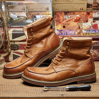 Retro Soft Leather Mens Chelsea Boos Luxury Genuine Leather Handmade Fashion Designer Quality Ankle Business Social Shoes Man