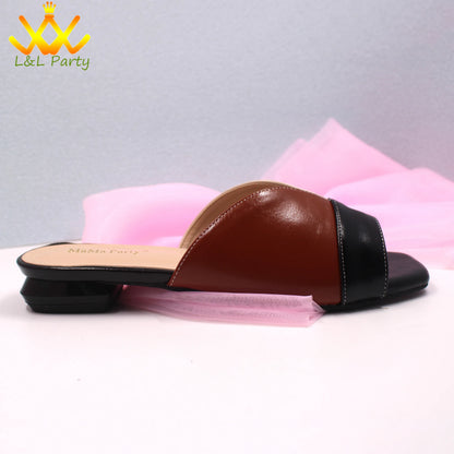 2024 Summer New Fashion Italian Women Shoes and Bag Set in Dark Purple Color Mature Style Comfortable Heels for Wedding