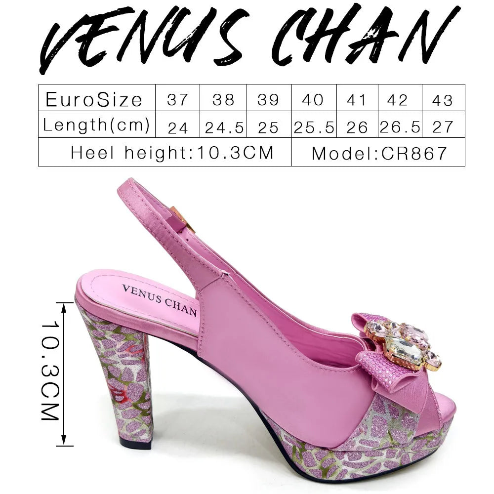 African Fashion Evening Shoes and Bag Italian Design Women's Shoes New Style High Heels Comfortable Women's Shoes and Bags