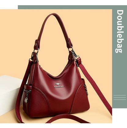 The New Style Bag Leather Luxury Handbags Women Bag Designer Solid Color Women Shoulder Messenger Bags for Women 2024 Sac A Main
