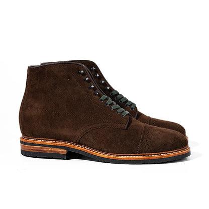 New Handmade Cow Suede Leather Men Shoes Vintage British Autumn Winter Business Ankle Boots Work Tooling Motorcycle Boots