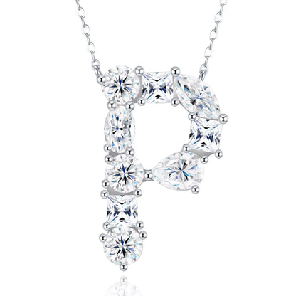 Fashion 26 Letter Man Women's Moissanite Custom Name Necklace 925 Sterling Silver Moissanite Diamond Pendant Necklace Gift