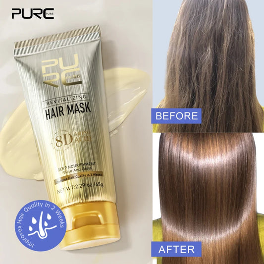 PURC Argan Oil Hair Mask Smoothing Repair Damaged Frizz Hair Treatment Straightening Nourishing Shine Hair Care 65g New Sales