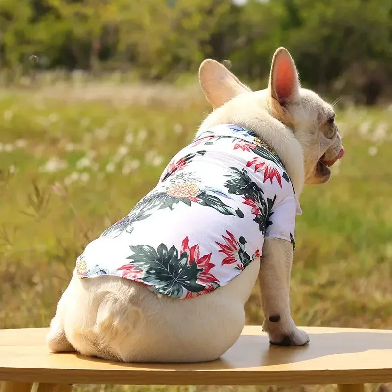 Hawaiian Style Pet Dog Clothe Summer SandBeach Dog Shirts for Small Medium Dogs Puppy Cat Clothing Ropa Perro Pug French Bulldog