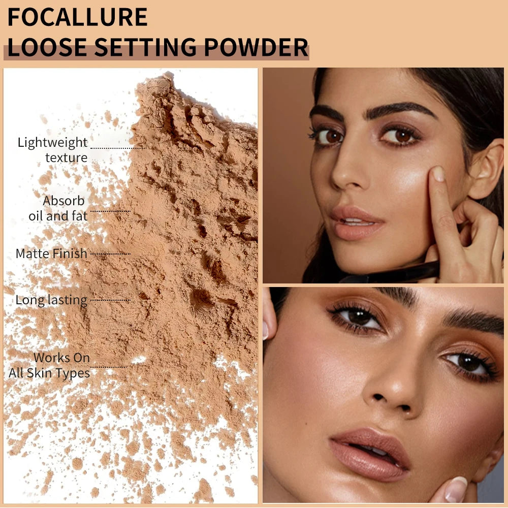 3-Piece Beginner Face Makeup Kit-Matte Waterproof Foundation,Hydrating Primer,Oil-Control Loose Powder,Full Coverage Concealer