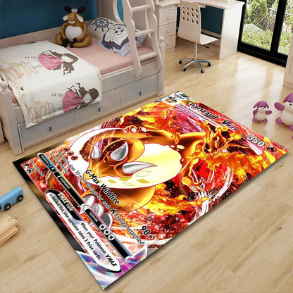 Japanese Anime Pokemon Card Pikachu Area Carpet for Living Room Home Decor Sofa Table Kids Rug Anti Slip Chair Lounge Floor Mat